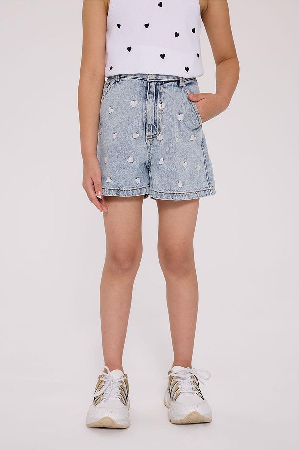 BG Store Kız Çocuk Denim Şort - 3