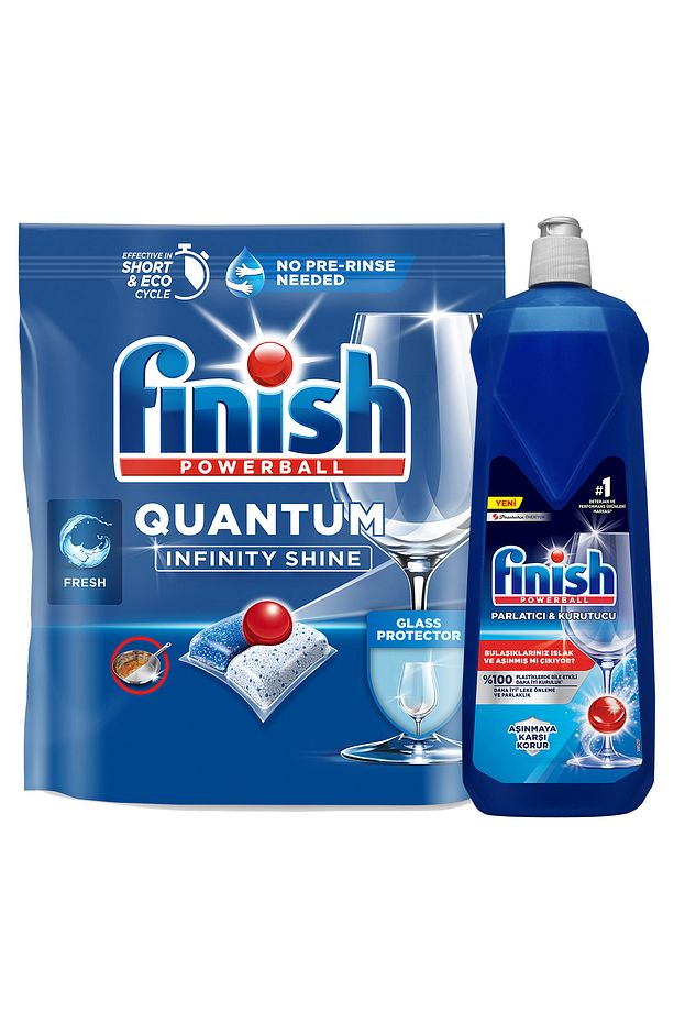 Quantum Infinity Shine 83 Kapsül Bulaşık Makinesi Deterjanı Tableti + Parlatıcı & Kurutucu 800 ml - 2
