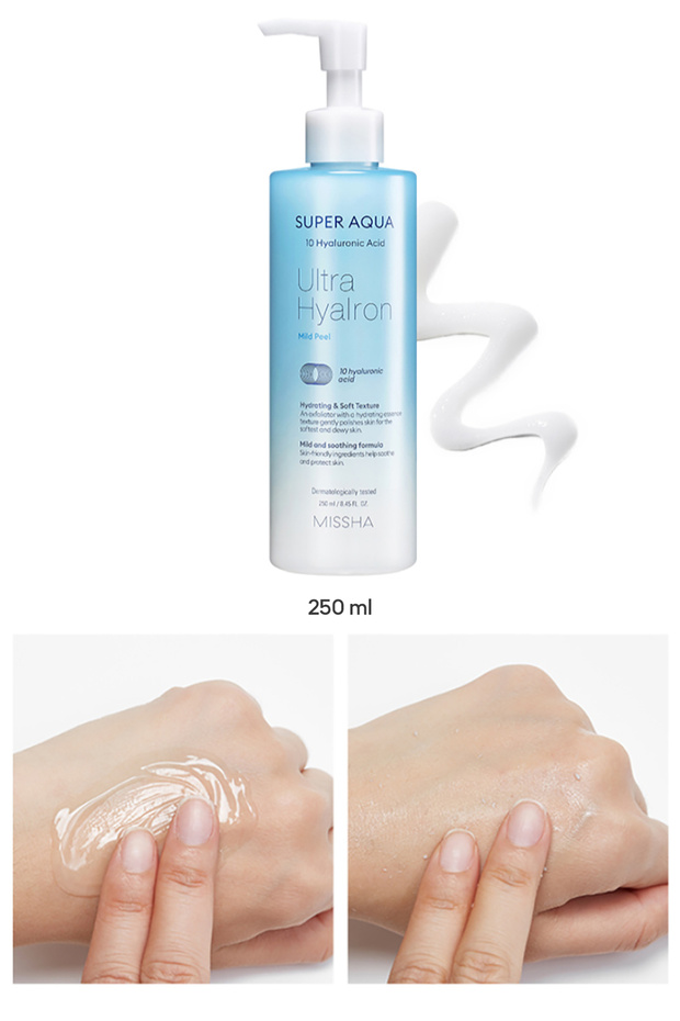 10 Farklı Hyalüronik Asit Içeren Jel Peeling Super Aqua Ultra Hyalron Mild Peel 250ml - 1