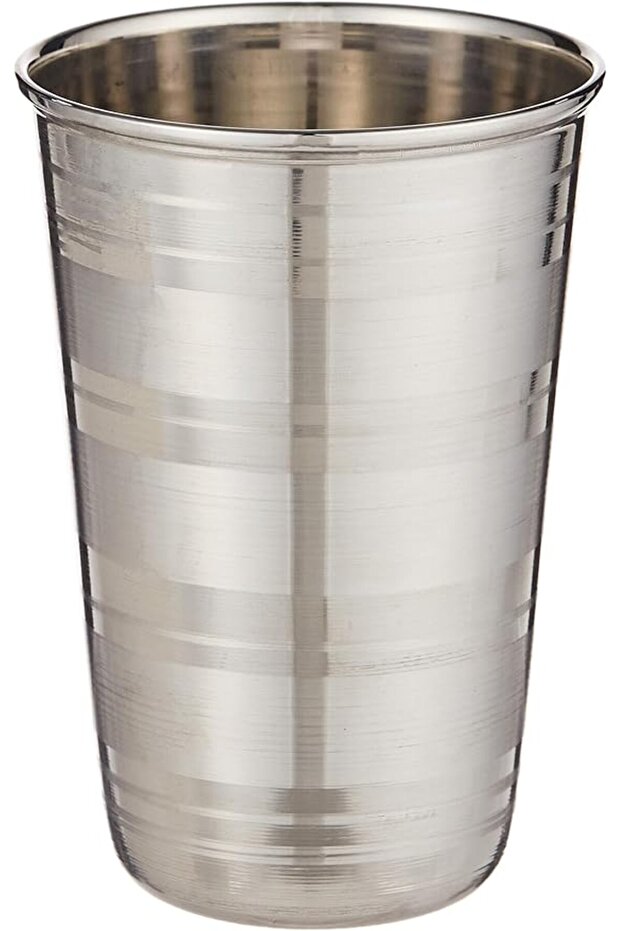 Stainless Steel Beaded Coffee Glass, Silver, 10 cm, STGF001