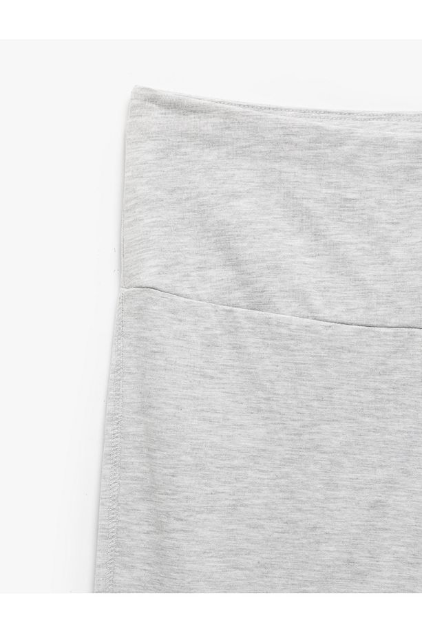 Yüksek Bel Slim Fit Ispanyol Paça Eşofman Altı - 5