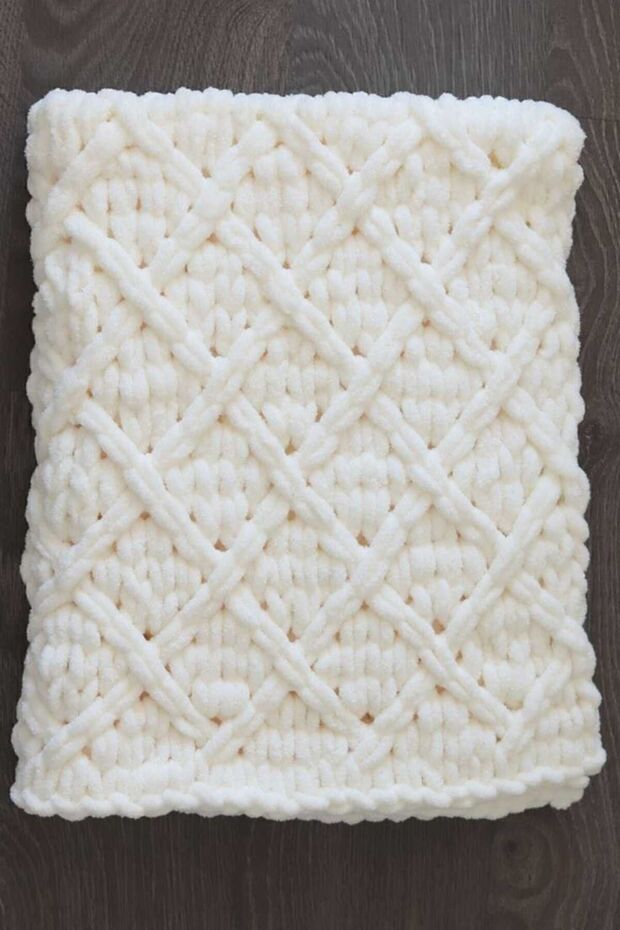 Knitted Baby Blanket Velvet Blanket Puffy Soft Blanket Newborn Blanket