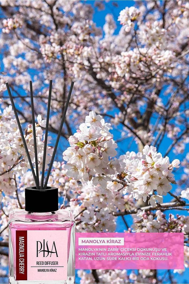 Manolya Kiraz Çubuklu Oda Kokusu Magnolia Cherry Reed Diffuser 100ml - 5
