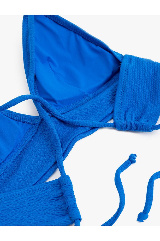 Arkası Çapraz Askılı Bağlama Detaylı Bralet Bikini Üstü - 2