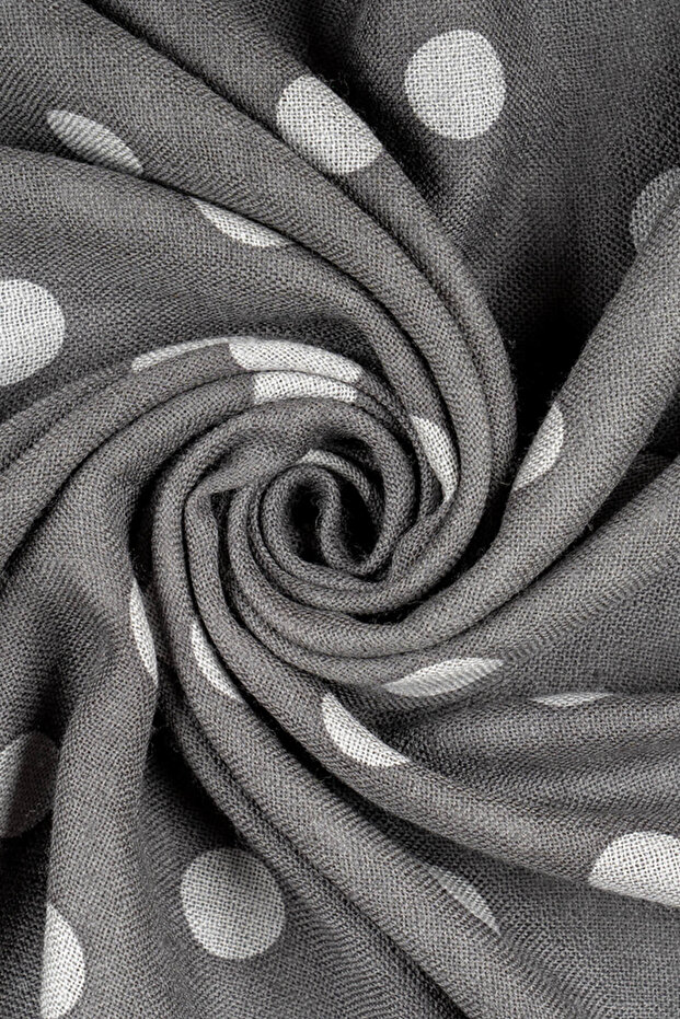 Desenli 100% Yün Atkı - 2