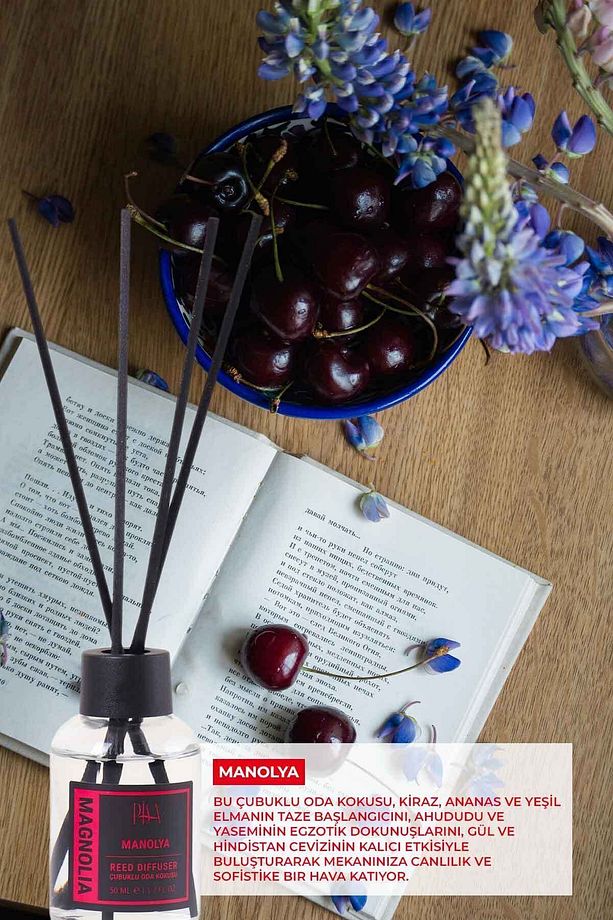 Manolya Oda Çubuklu Oda Kokusu Magnolia Cherry Reed Diffuser 50ml - 3