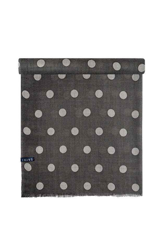 Desenli 100% Yün Atkı - 3