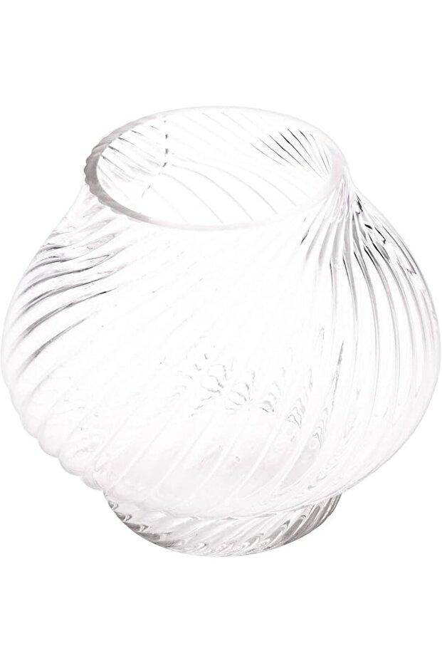 Glass Vase L(16CM) XW(16CM) XH(15CM) Transparent