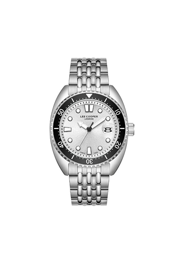LC07997.050 Men Analog Display Watch & Metal Strap Silver