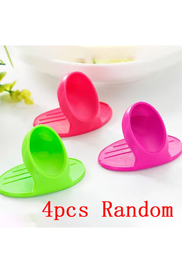 4pcs random 10/2PCS Silicone Insulated Finger Covers Oven Microwave Insulated Gloves High Temperatur