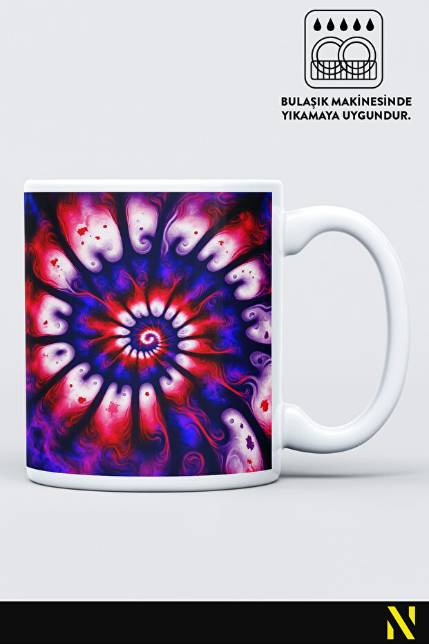 Batik Patterned Colorful Mug – 330 ml Mug |   Stylish and Durable Design - 1