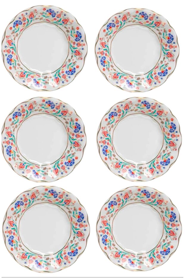 Porcelain Acem Tea Plate for 6 People