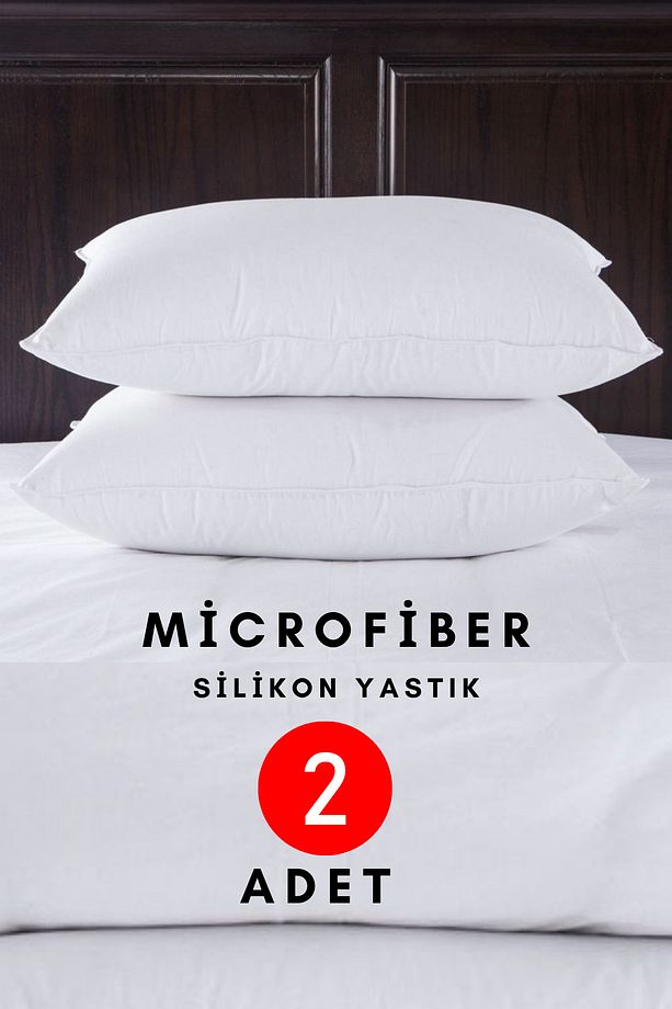 2 Adet Mikrofiber Silikon Yastık - 1
