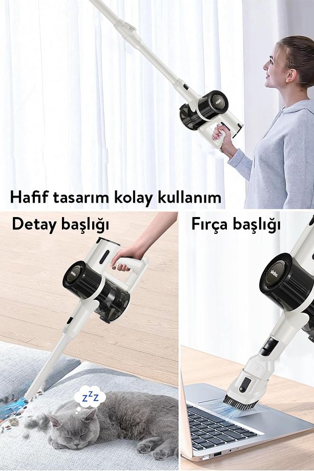 Svc-8623 Bldc Motor Şarjlı Dikey Kablosuz Süpürge ,uv Akar Başlıklı (EVCİL HAYVAN APARATLI) - 5