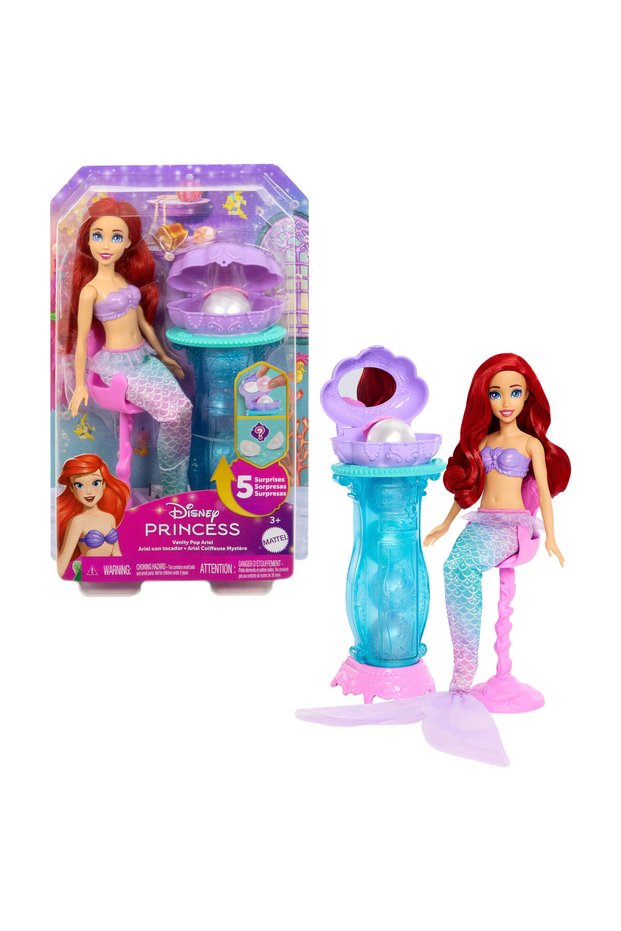 Disney Princess Fashion Doll Ariel Mermaid Surprise Feature Doll - JBF86