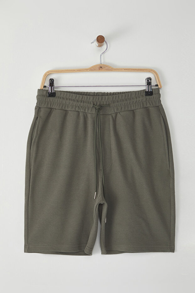 Haki Regular/Normal Kesim Dokulu Şort & Bermuda TMNSS25SR00014 - 6