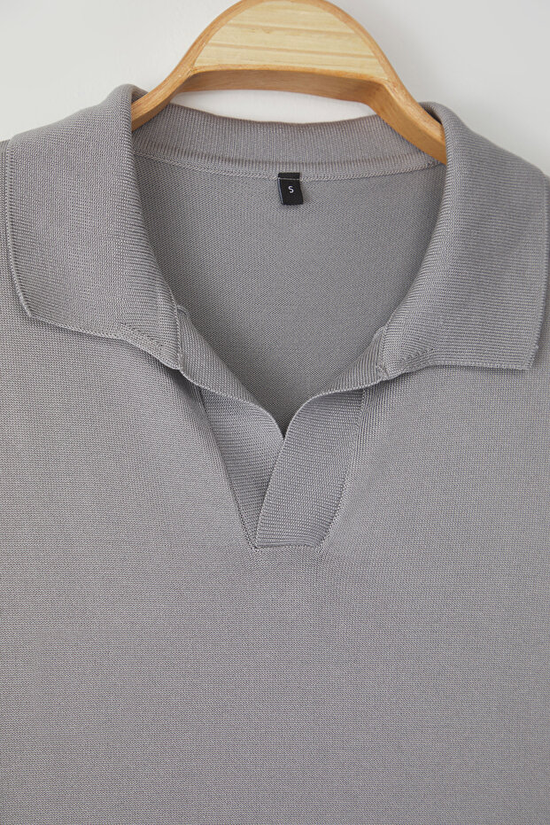 Taş Regular/Normal Kesim Düz Polo Yaka T-shirt TMNSS25PO00008 - 7