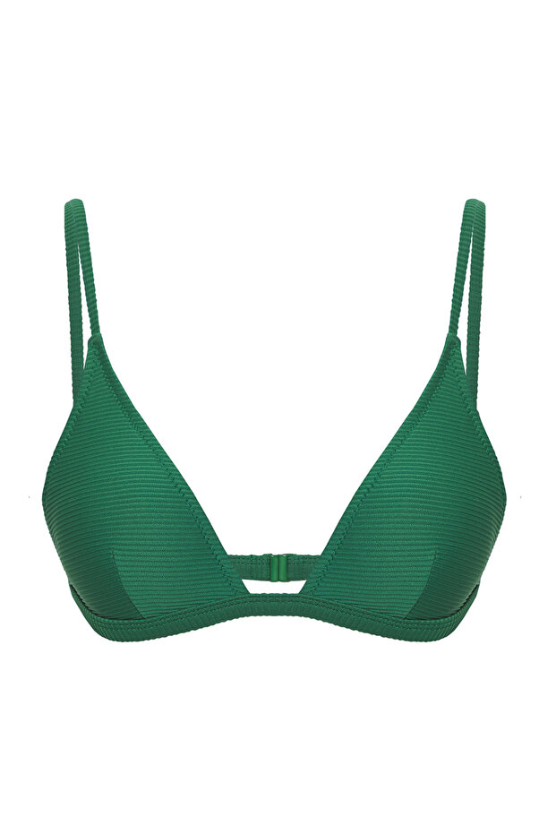 Yeşil Üçgen Kaplı Bikini Üstü TBESS25BU00042 - 5