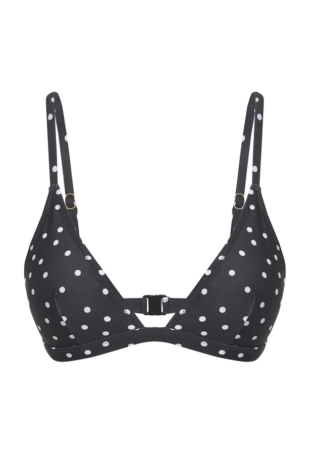 Puantiyeli Üçgen Kaplı Bikini Üstü TBESS20BU0268 - 5