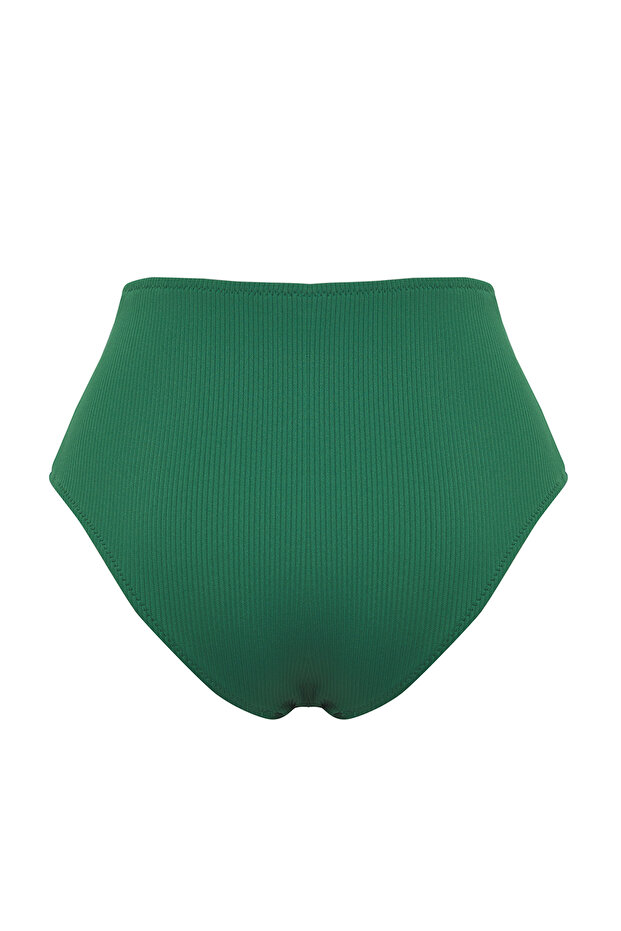 Yeşil V Kesim Hipster Yüksek Bel Bikini Altı TBESS25BA00032 - 6
