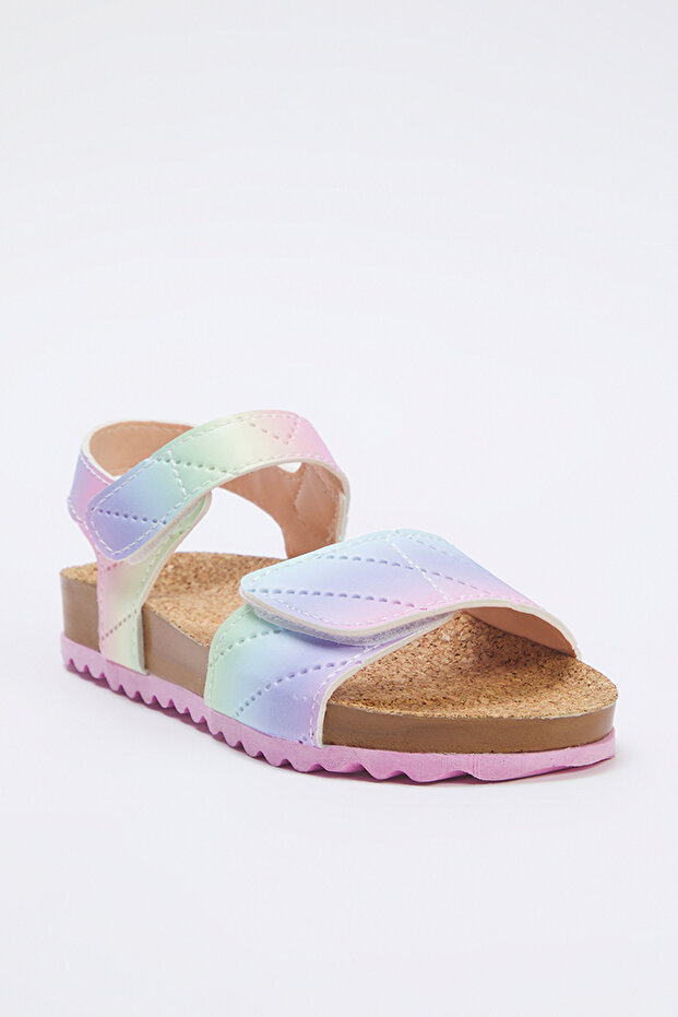 Pembe Cırt Bantlı Küçük Kız Çocuk Kids Sandalet TAKSS25SD00024 - 2