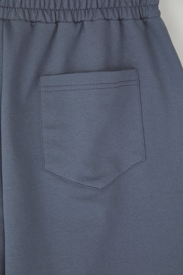 Mavi Basic Oversize/Geniş Kesim Lastik Belli Bağcıklı Şort TMNSS22SR0257 - 7