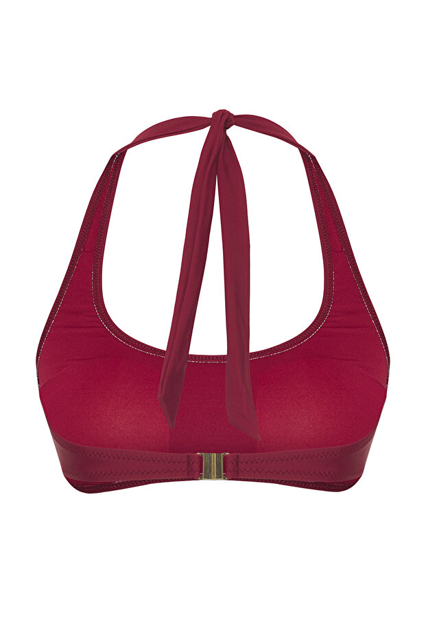 Bordo Bralette Kaplı Bikini Üstü TBESS25BU00041 - 10