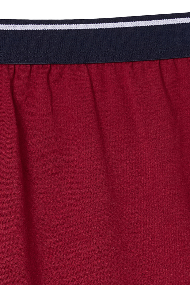 Lacivert- Bordo Regular Fit 2'li Örme Şort TMNSS25SR00045 - 12