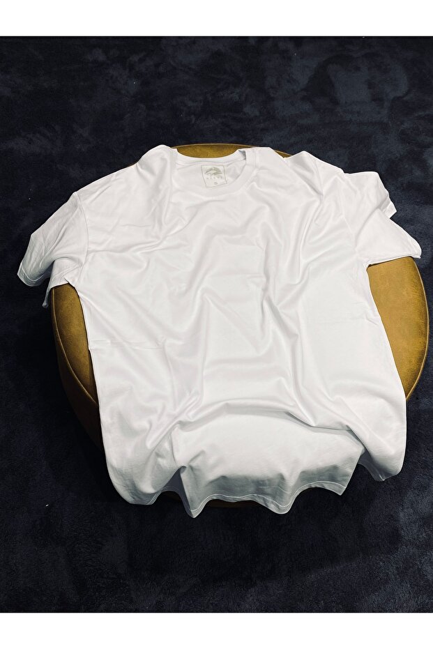 White Basic 100% Cotton Relax Mold Tshirt - 1