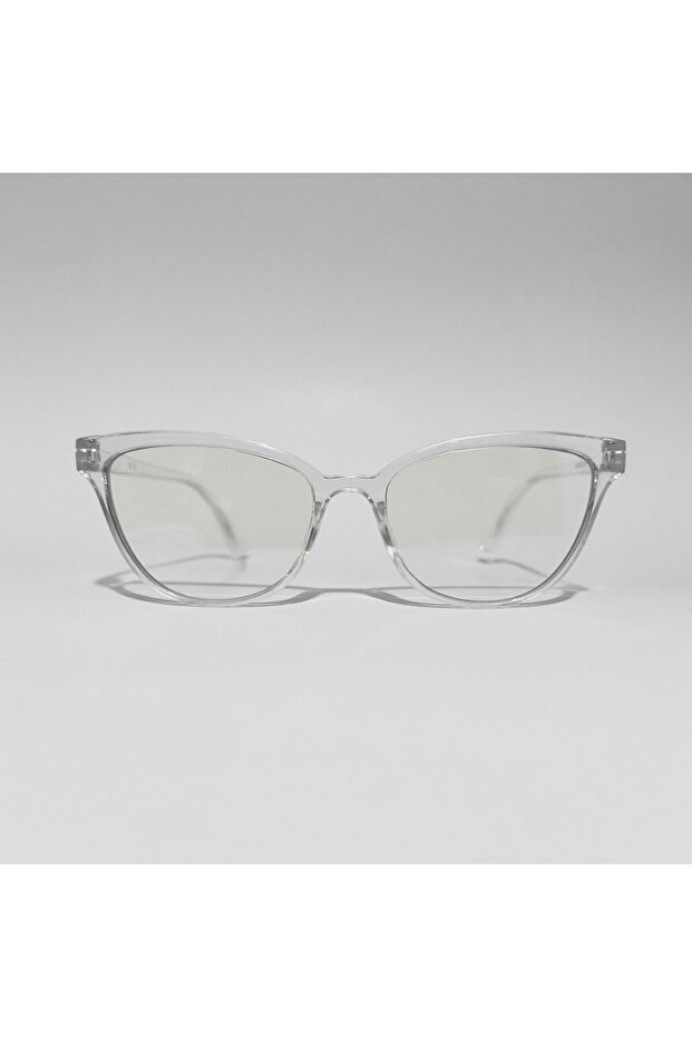 Talya Cateye - نظارات زجاجية قابلة للتبديل باللون الأزرق الشفاف مع مرشحات خفيفة ومتوافقة مع البصريات - 1