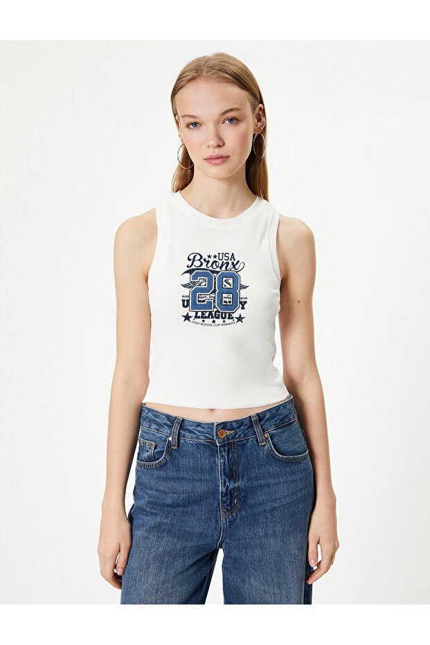 Printed Undershirt Crew Neck Cotton - 3