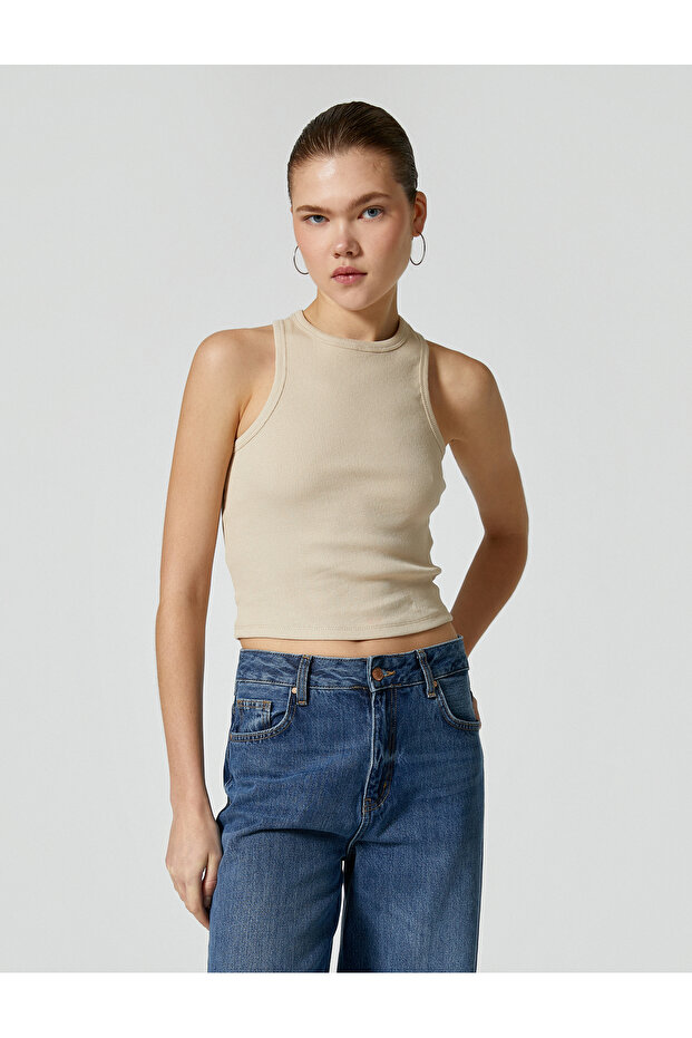 Basic Halter Collar Athlete Ribbed Cotton - 3