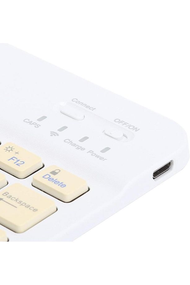 Ultrapad Ruby L10 10.1" Uyumlu Kablosuz Bluetooth Şarj Edilebilir Klavye - Sarı - 5