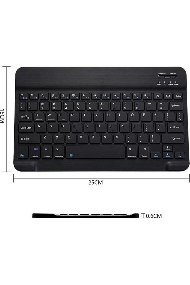Doogee T40 Pro 12" Uyumlu Bluetooth Şarjlı Klavye Şarjlı Mouse Seti - Siyah - 6