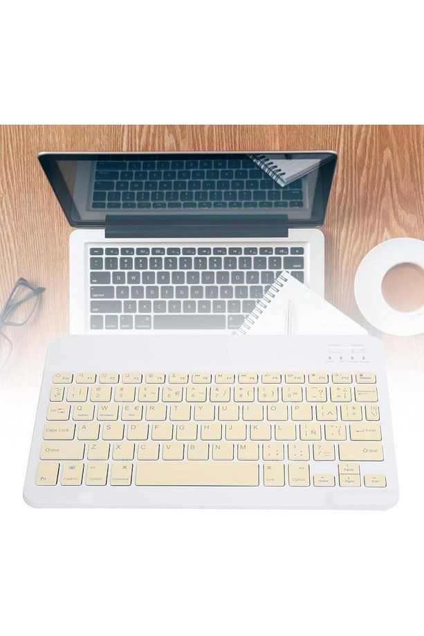 Technopc Ultrapad TM-T10EM 10.1" Uyumlu Kablosuz Bluetooth Şarj Edilebilir Klavye - Sarı - 3