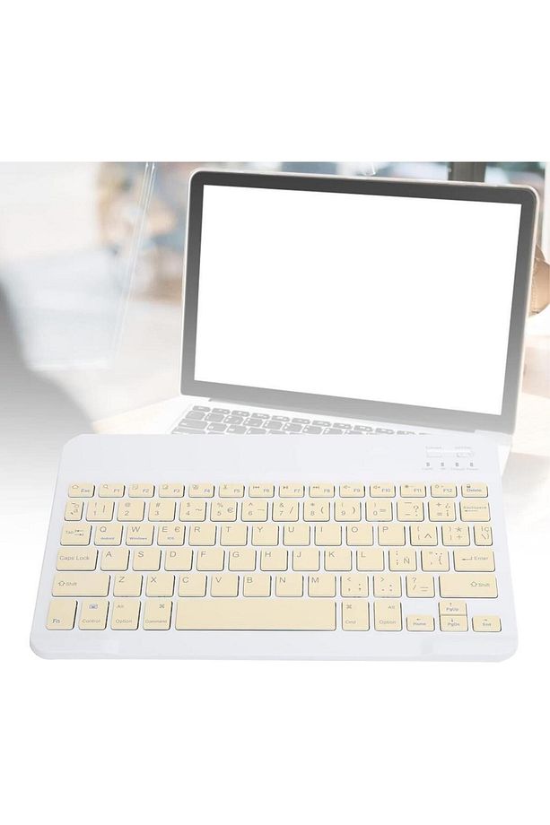 Technopc Ultrapad TM-T10EM 10.1" Uyumlu Kablosuz Bluetooth Şarj Edilebilir Klavye - Sarı - 6