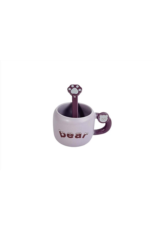 كوب-سيراميك-600ml-large-capacity-gourmet-bear-glass-without-lid-mixed