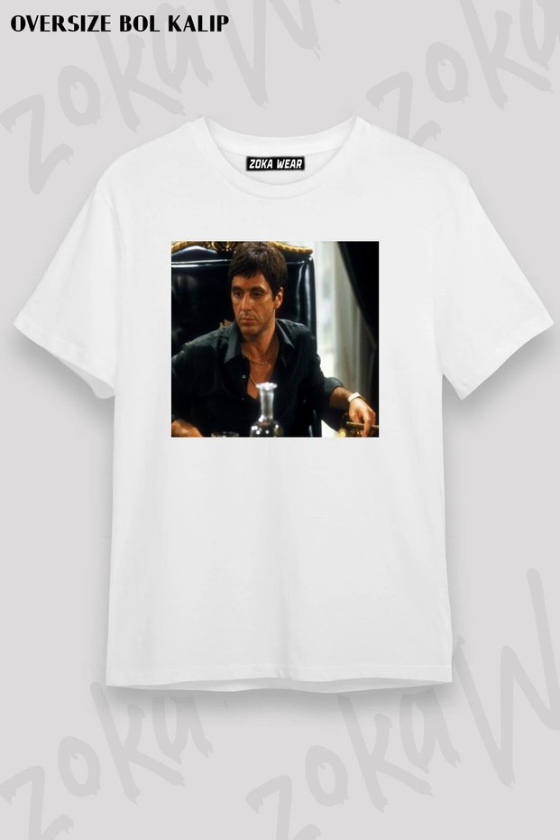 Unisex Oversize Fit Al Pacino Design Printed Tshirt