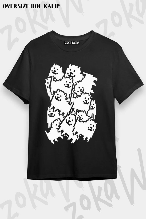 Unisex Oversize Die Undertale Annoying Dog Design Printed Tshirt