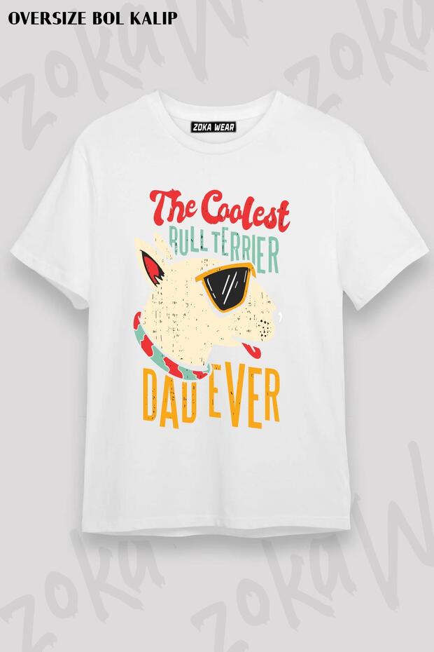 Unisex Oversize Mold Bull Terrier Design Printed Tshirt