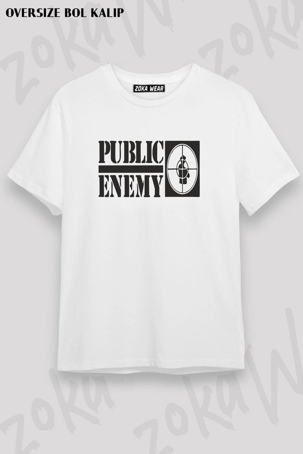 Unisex Oversize Mold Public Enemy Design Printed Tshirt