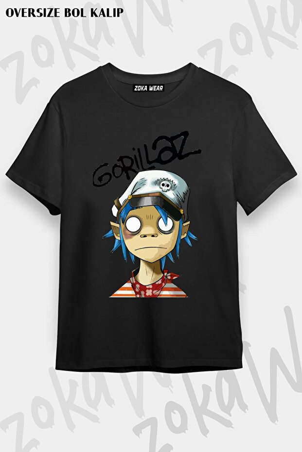 Unisex Oversize Mold 2D Gorillaz Design Printed Tshirt