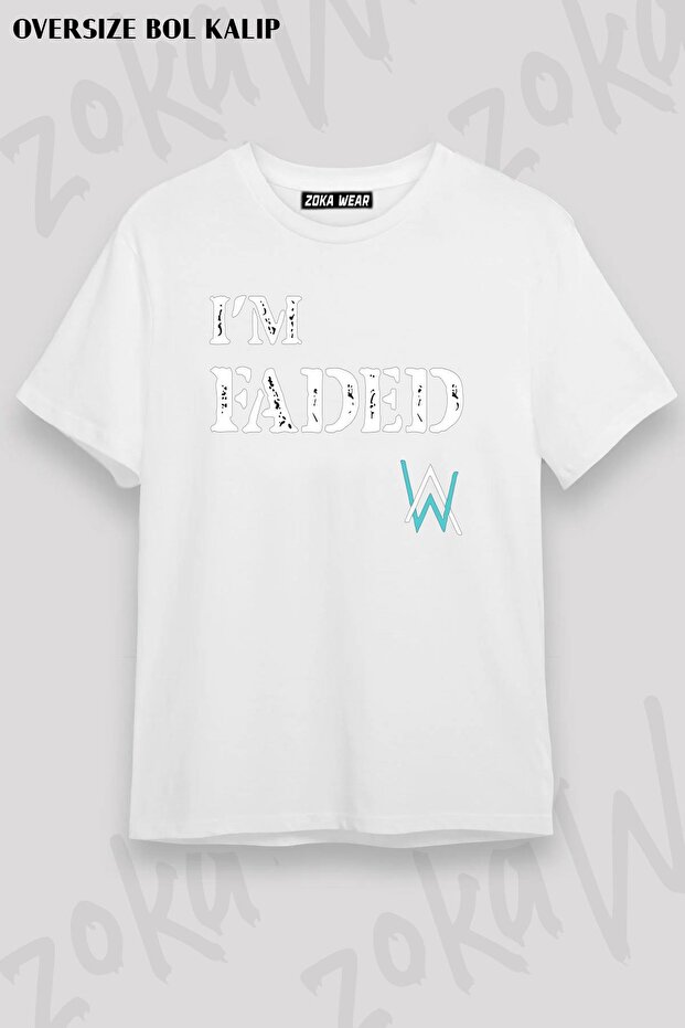 تي شيرت مطبوع بتصميم Alan Walker Faded مقاس كبير للجنسين