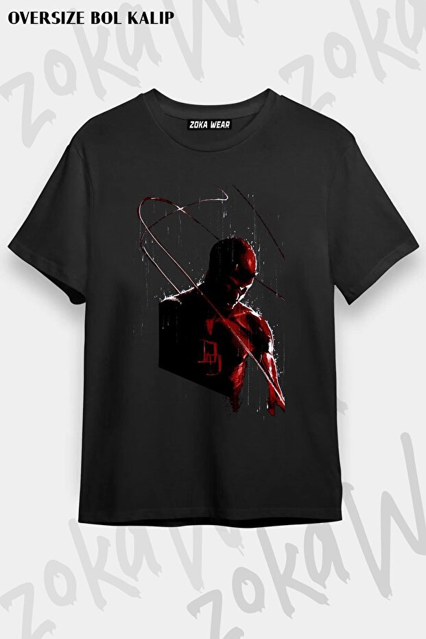 تيشيرت مطبوع بتصميم Daredevil 3 مقاس كبير للجنسين