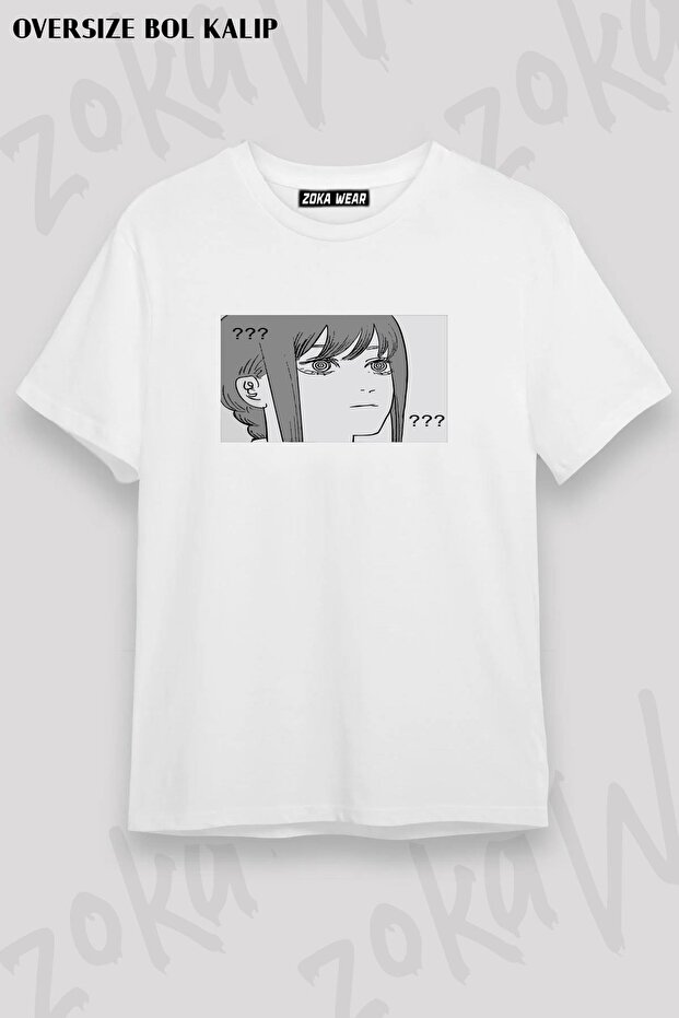 Unisex Oversize Mold Chainsaw Man Makima Design Printed Tshirt