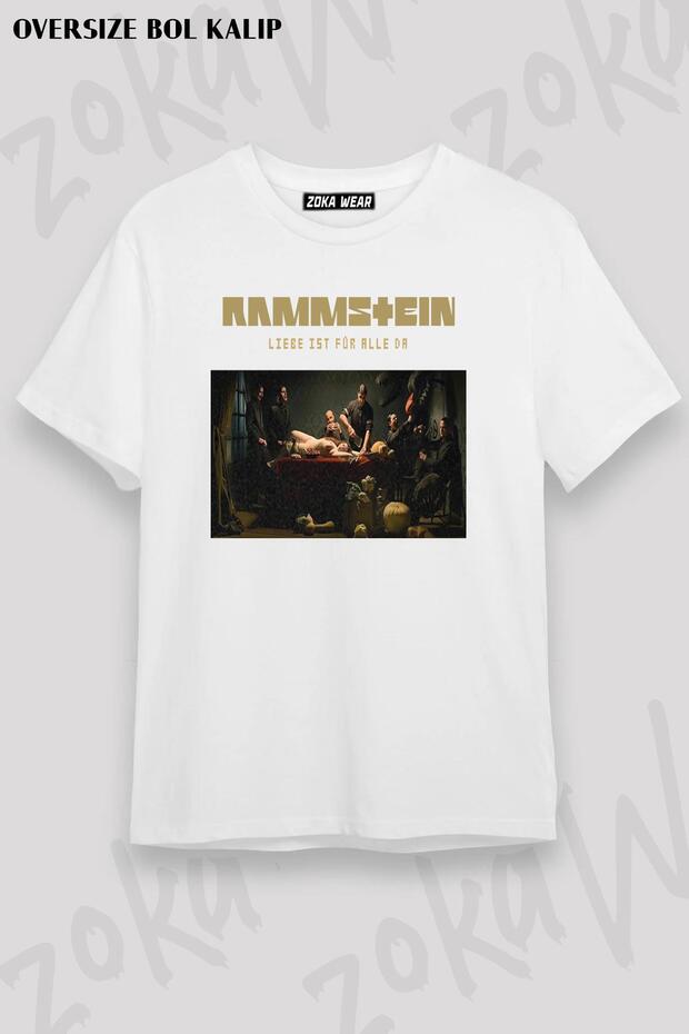 تي شيرت Rammstein Liebe Ist Für Alle منقوش للجنسين مقاس كبير