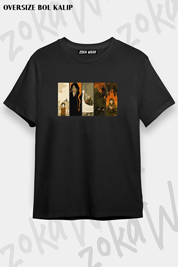 Unisex Oversize Mold Lord of the Rings Design Printed Tshirt