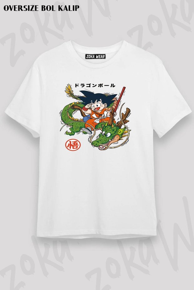 Unisex Oversize Fit Dragon Ball Z Son Goku Design Printed Tshirt