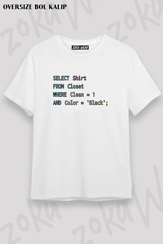 Unisex Oversize Sql Programmers Dba and Dba Admins Printed T-Shirt