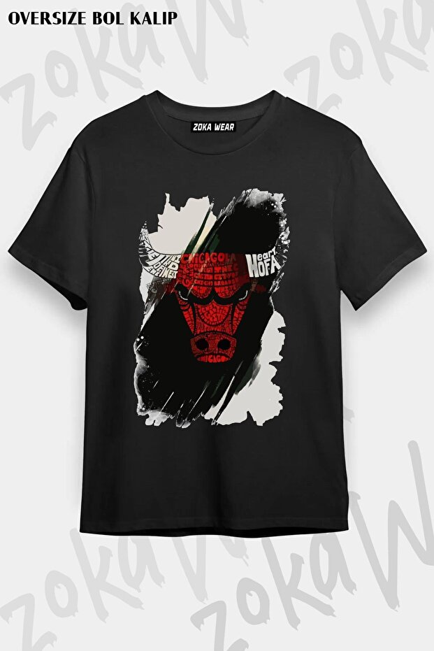 Unisex Oversize Fit Chicago Bulls Custom Design Printed Tshirt